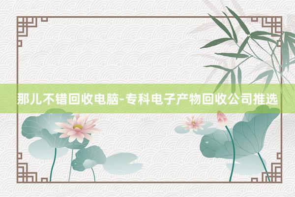 那儿不错回收电脑-专科电子产物回收公司推选